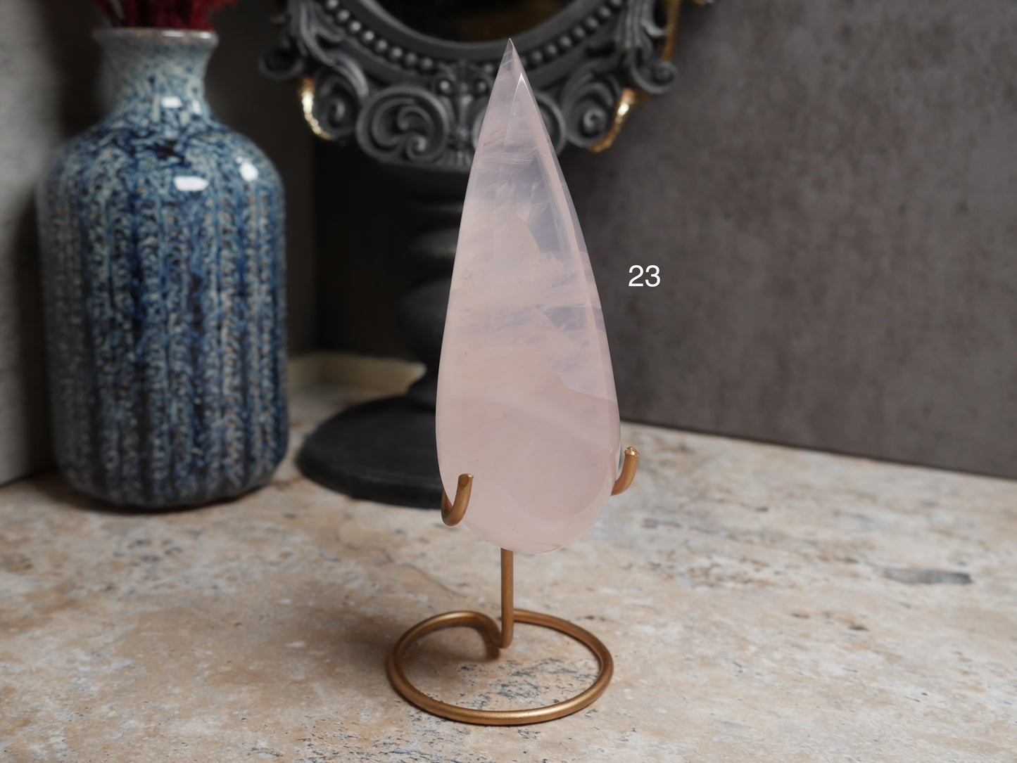 Girasol Rose Quartz Teardrops [various]