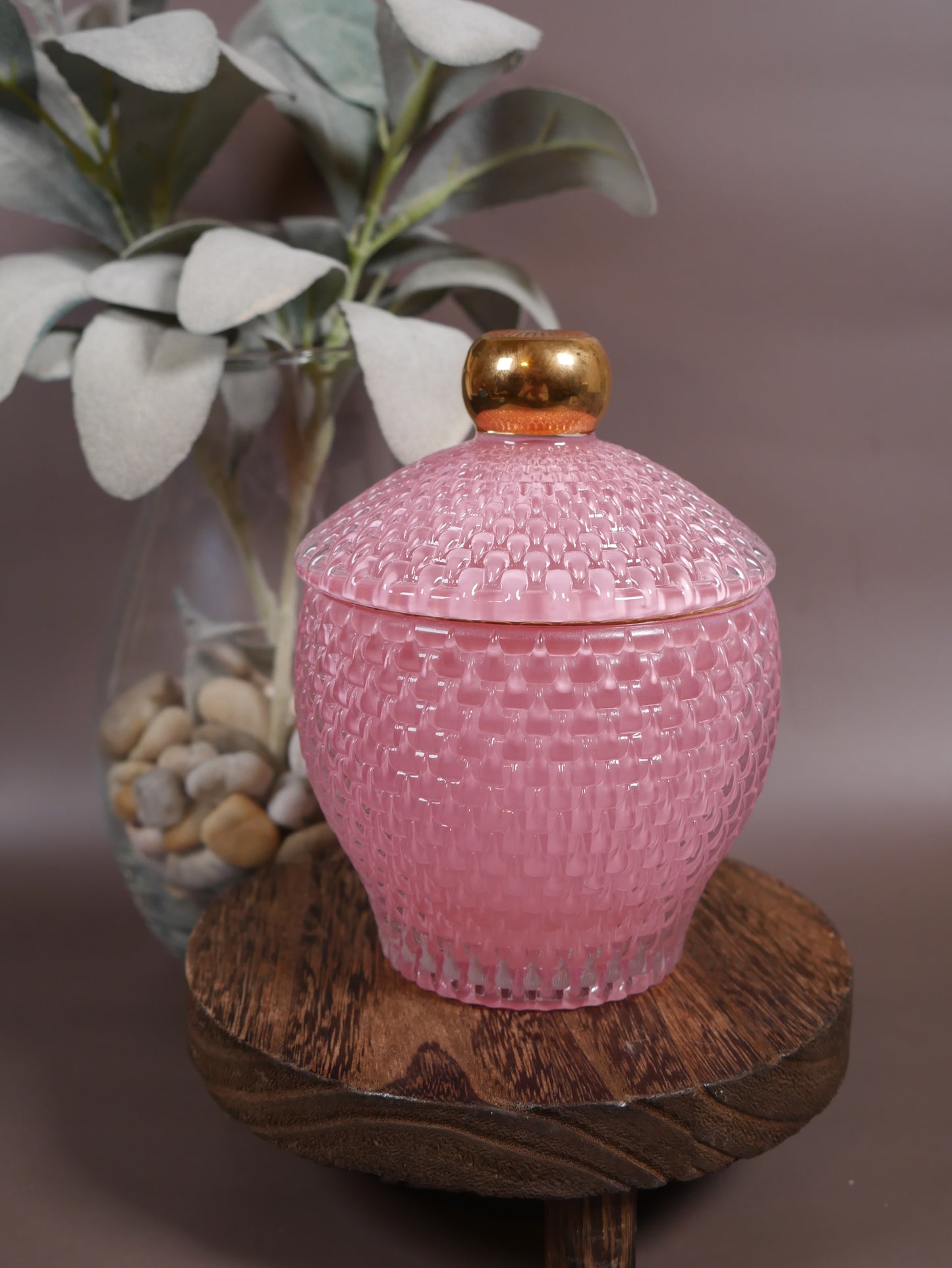 Pink & Gold Vessel - Choose Your Own Candle Scent