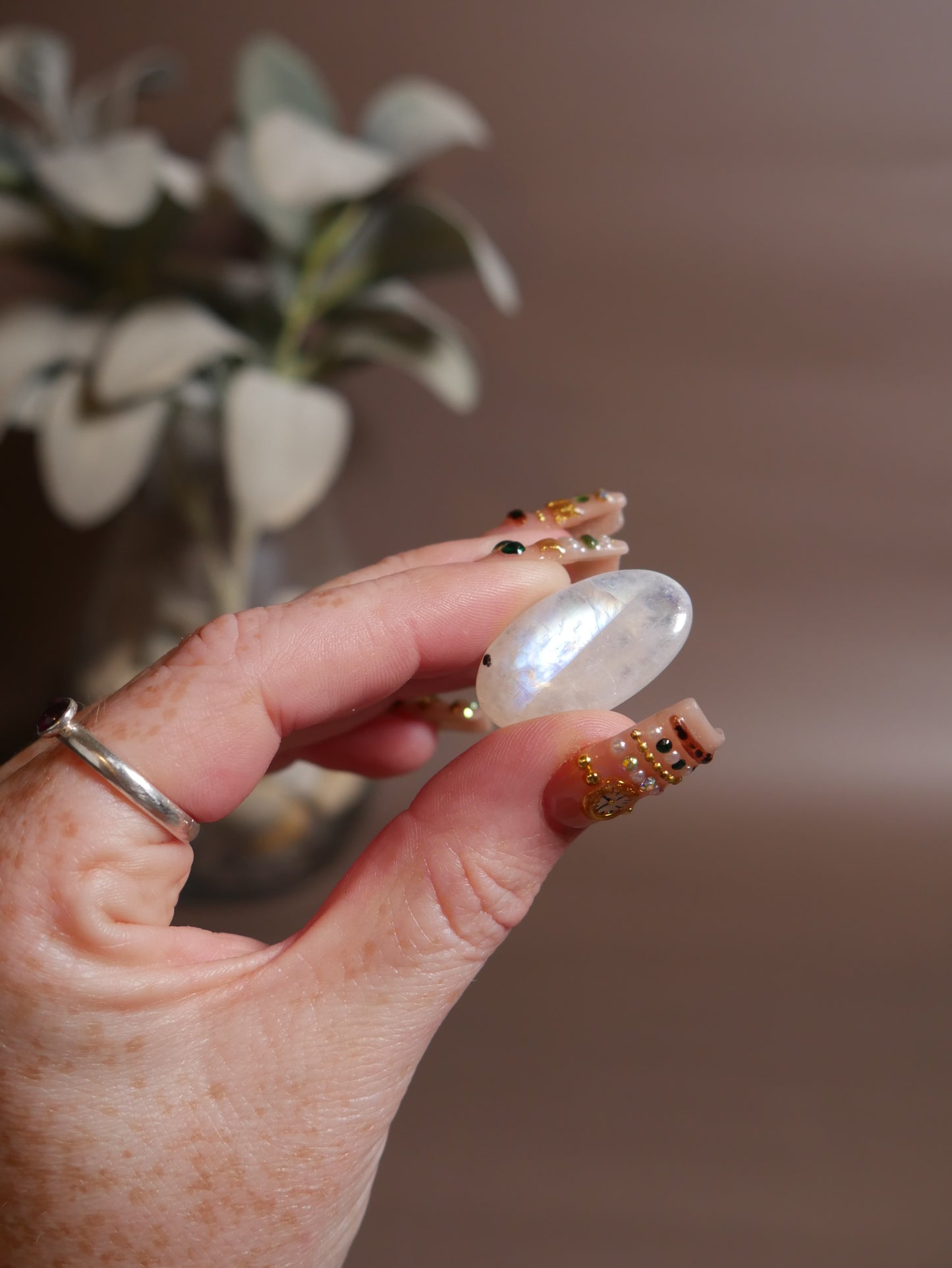 AAA Grade Moonstone Pocket Palm #21