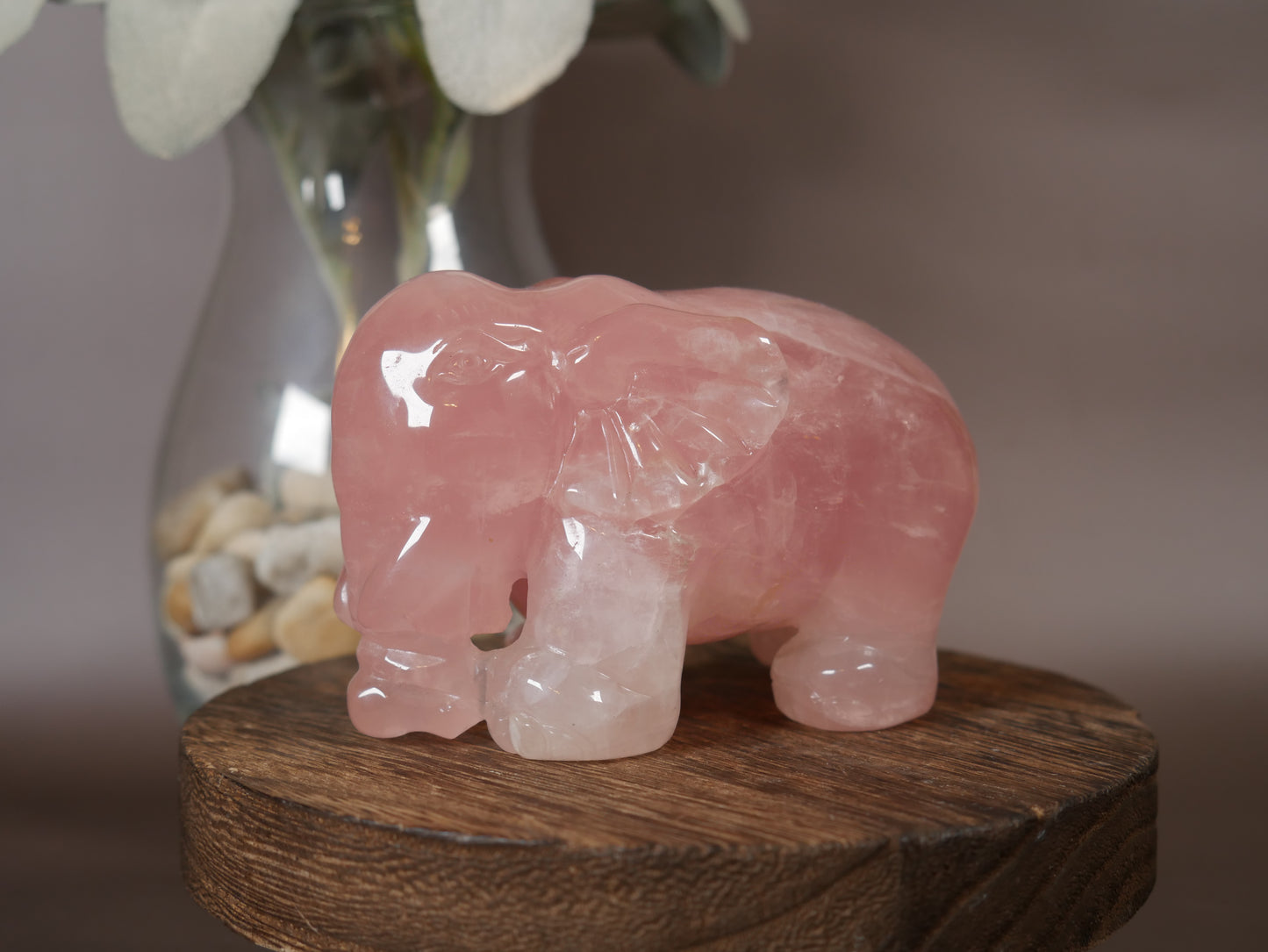 Rose Quartz Elephant