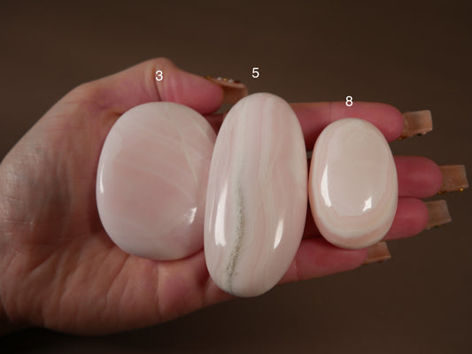 Peruvian Pink Calcite Palm Stone