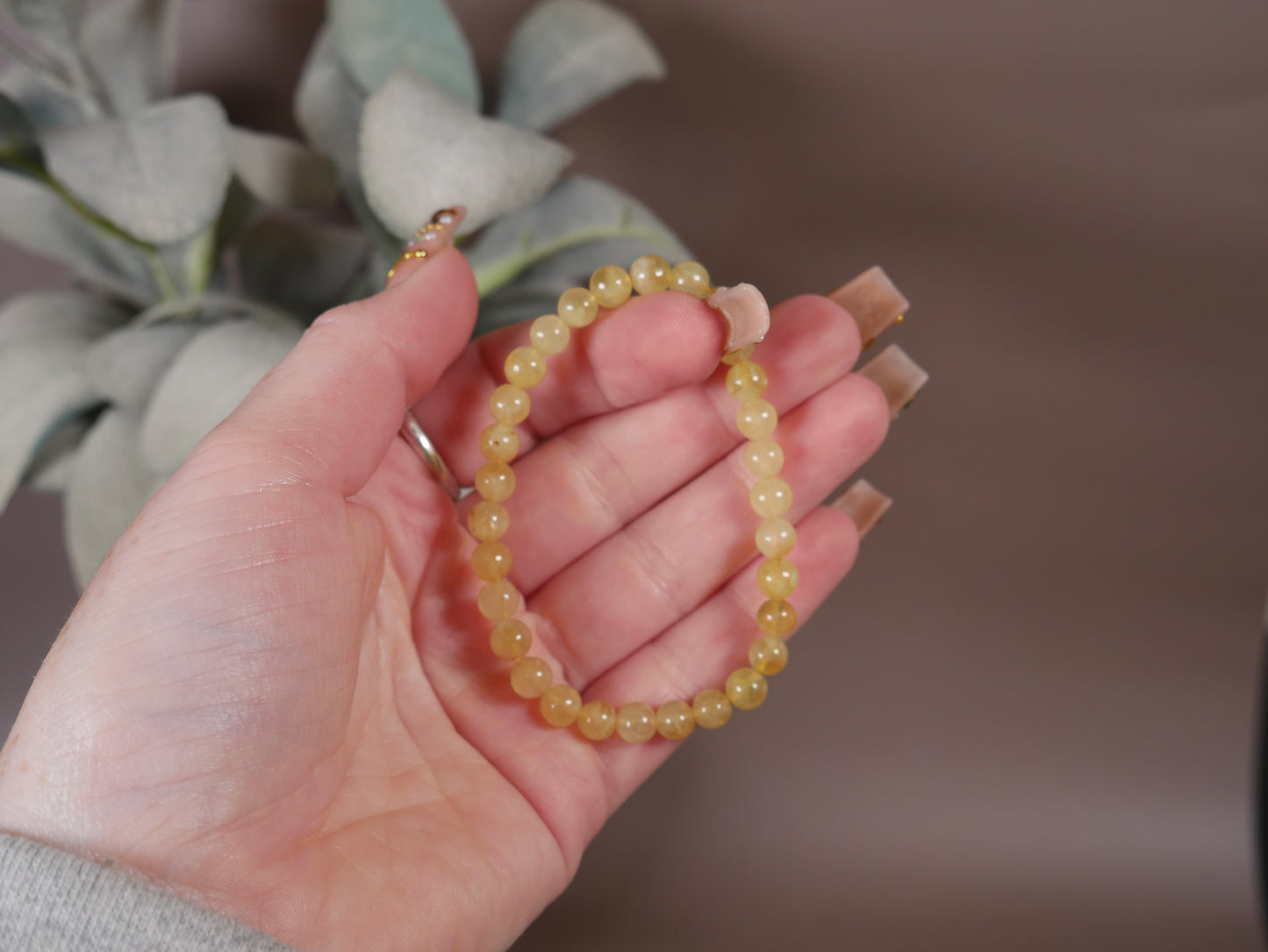 Golden Prehnite Bracelet