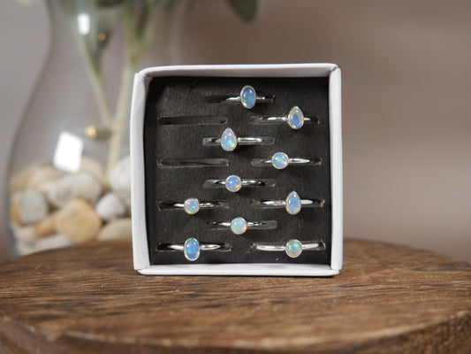 Silver Ethiopian Opal Ring