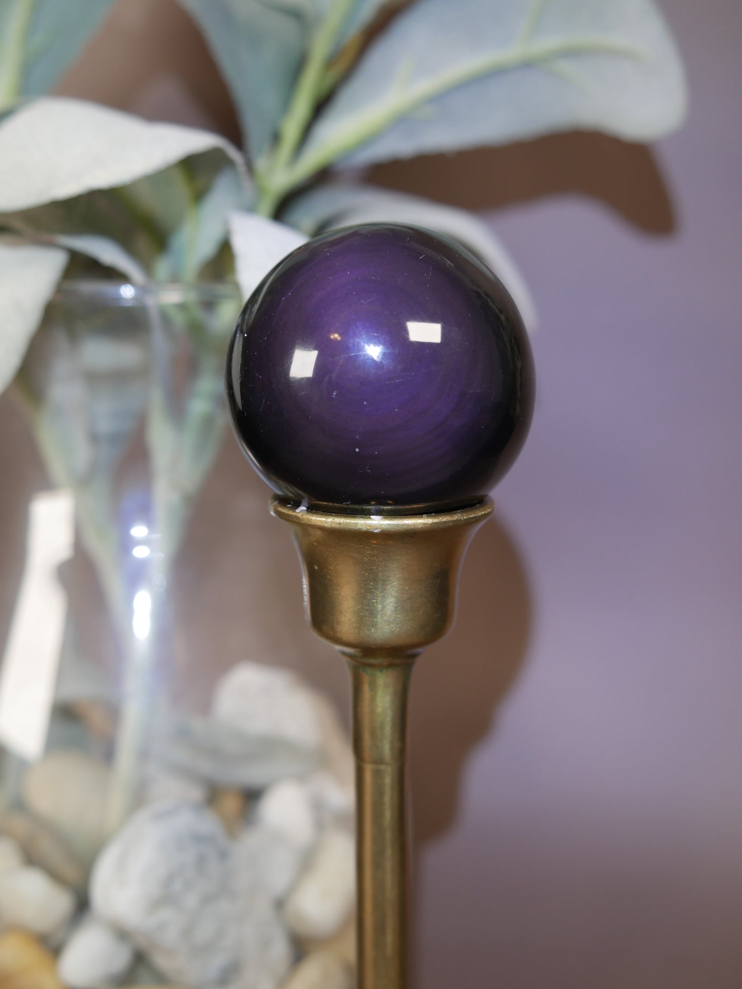 Rainbow Obsidian Sphere #24