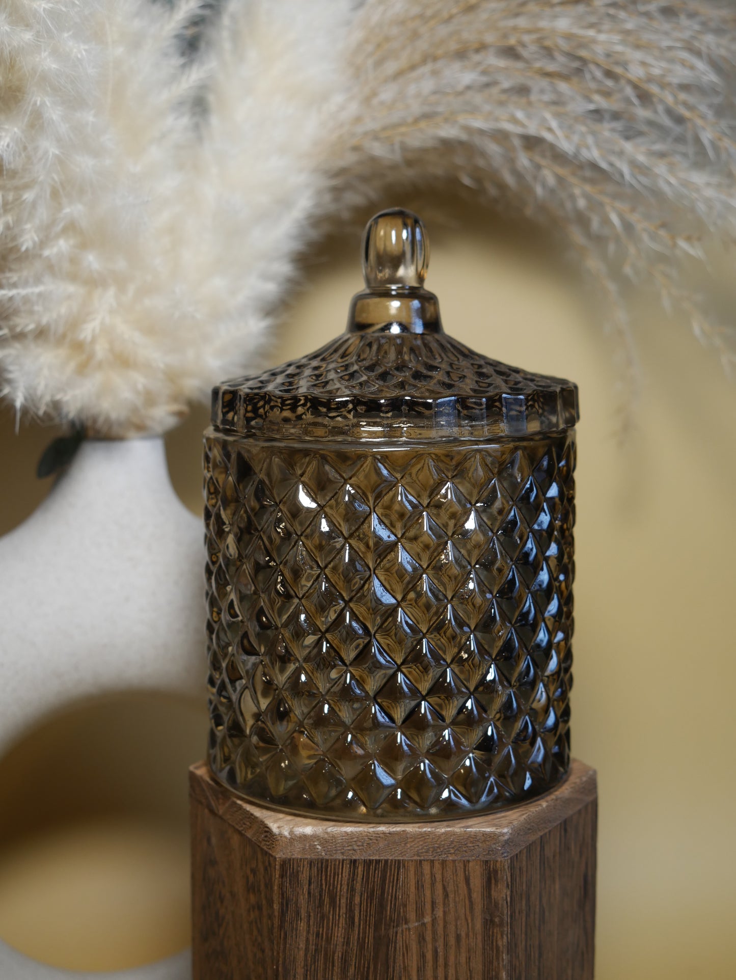 Choose Your Own Candle Scent - Black Geometric Vessel