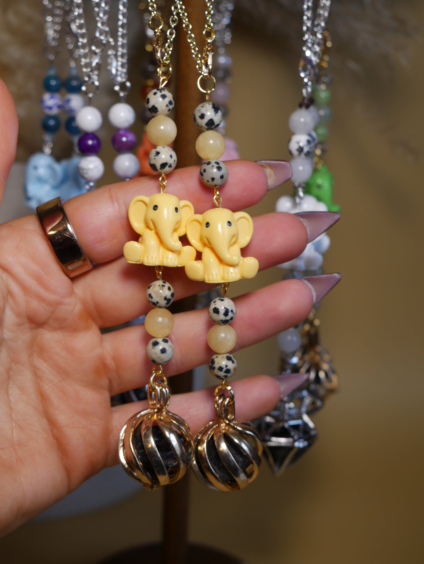 Elephant Car Mirror Decor