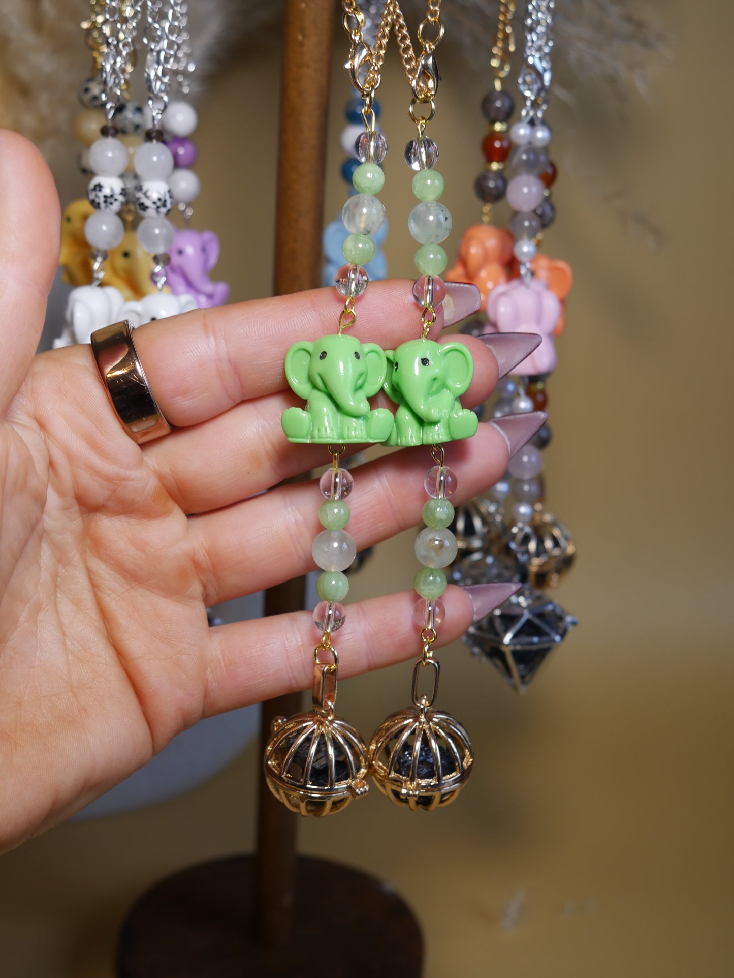 Elephant Car Mirror Decor