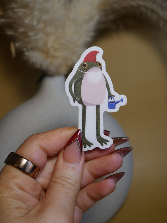 Gnome Frog Sticker