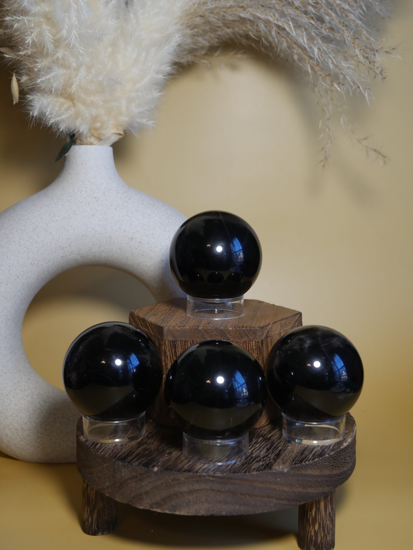 Black Rose Quartz Spheres [various]