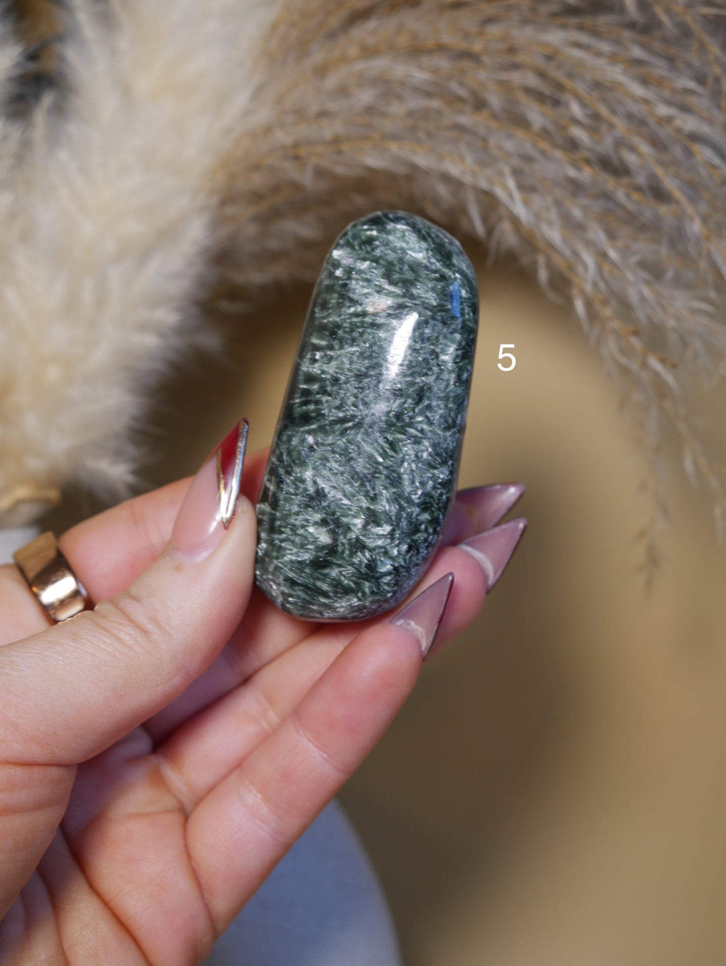 Seraphinite Polished Palm Stones [various]