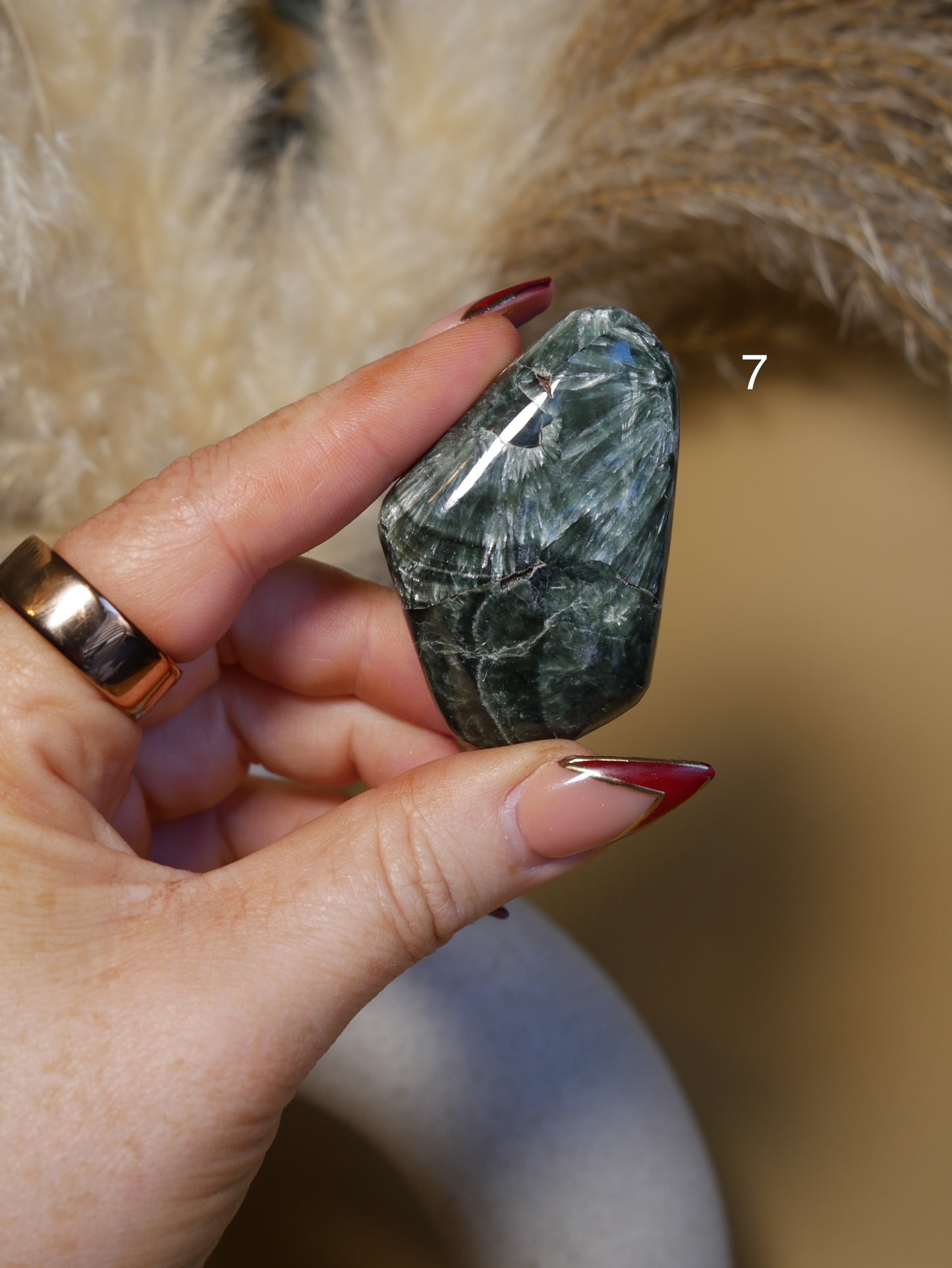 Seraphinite Polished Palm Stones [various]