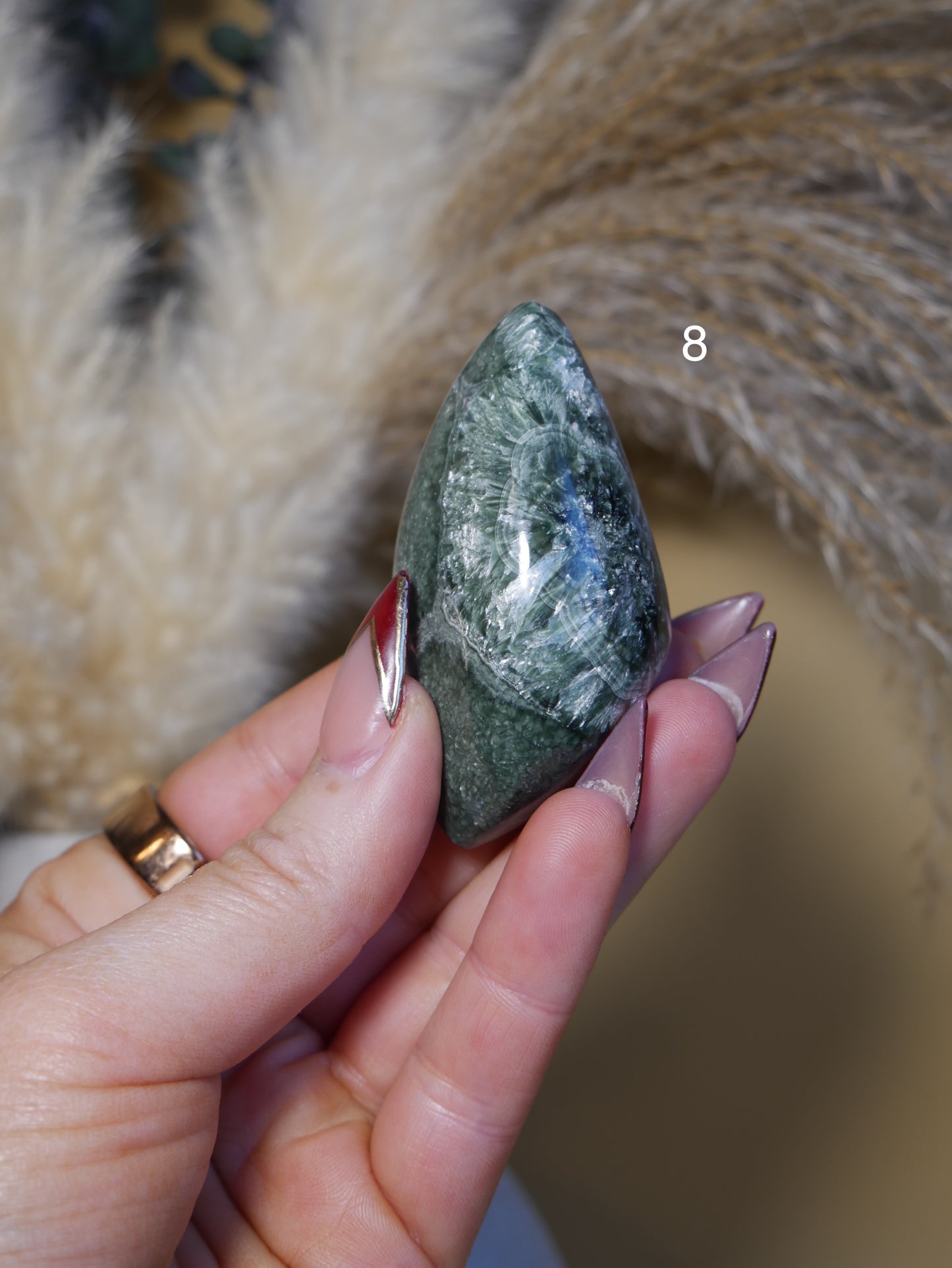 Seraphinite Polished Palm Stones [various]