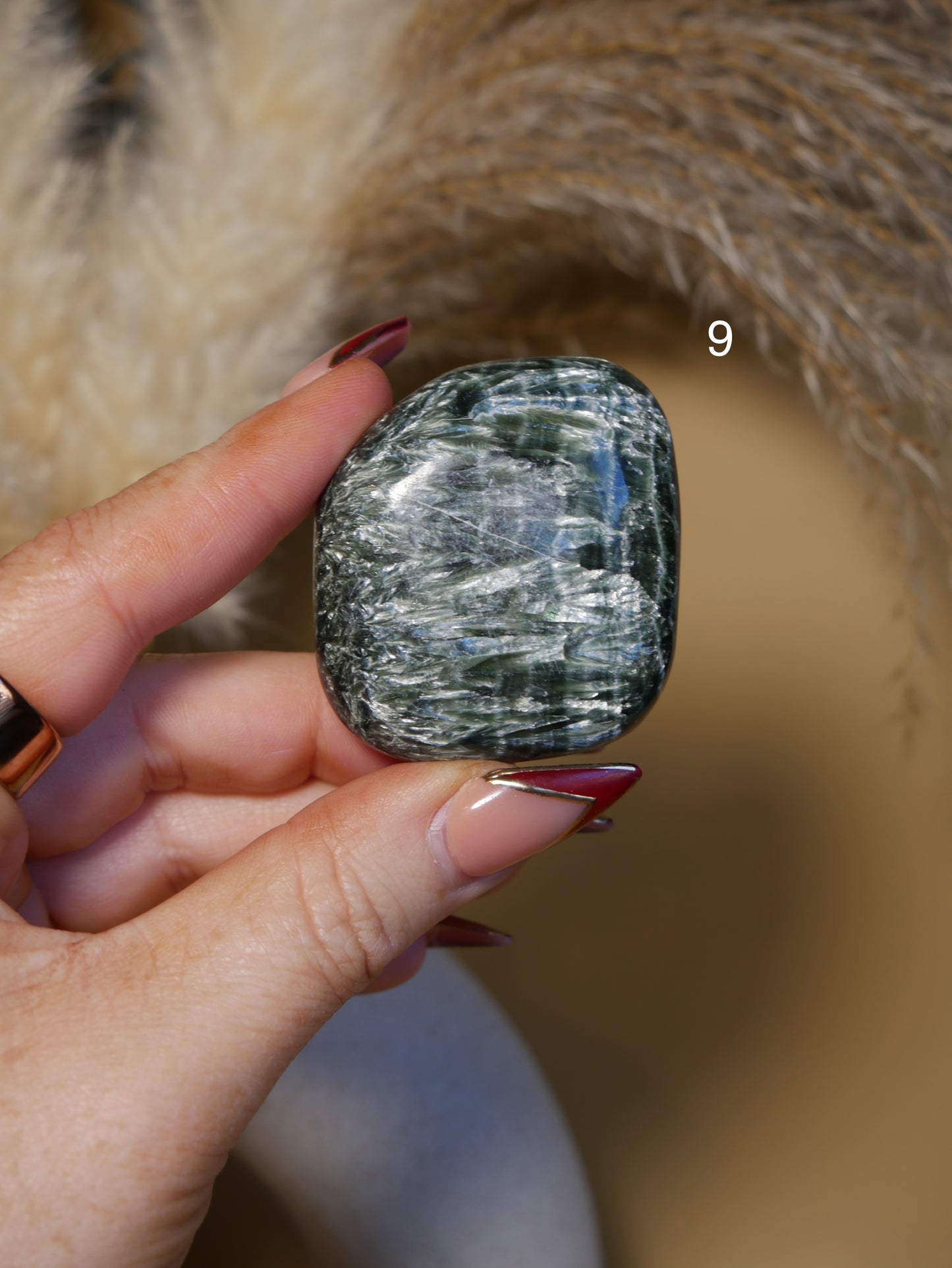 Seraphinite Polished Palm Stones [various]