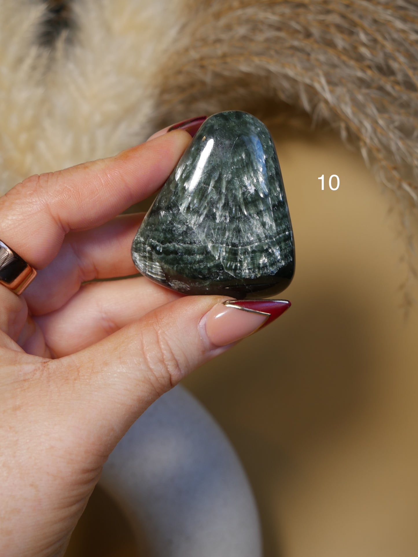 Seraphinite Polished Palm Stones [various]