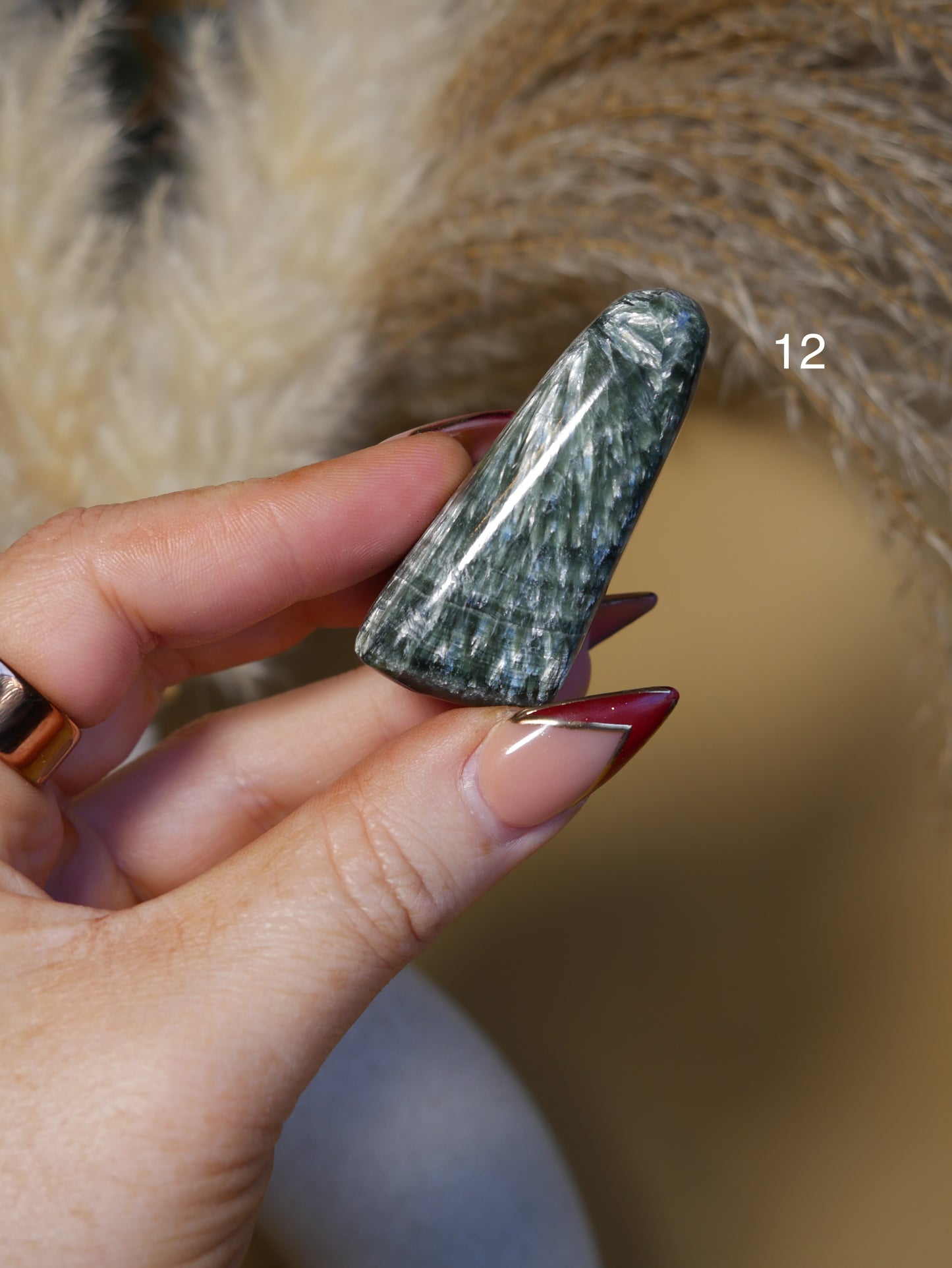 Seraphinite Polished Palm Stones [various]