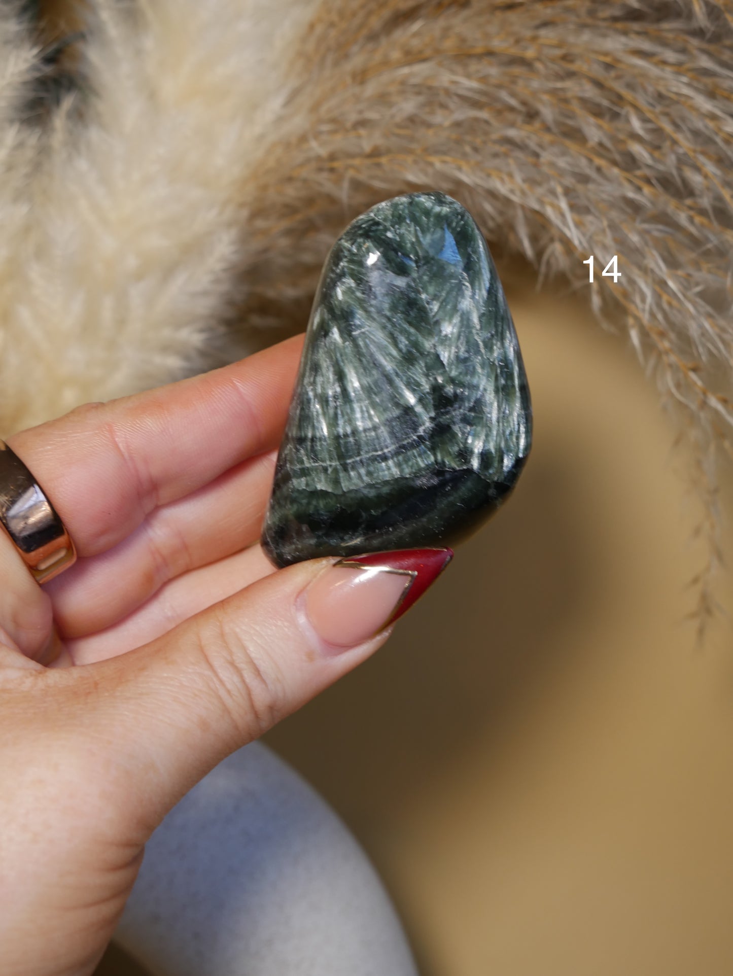 Seraphinite Polished Palm Stones [various]