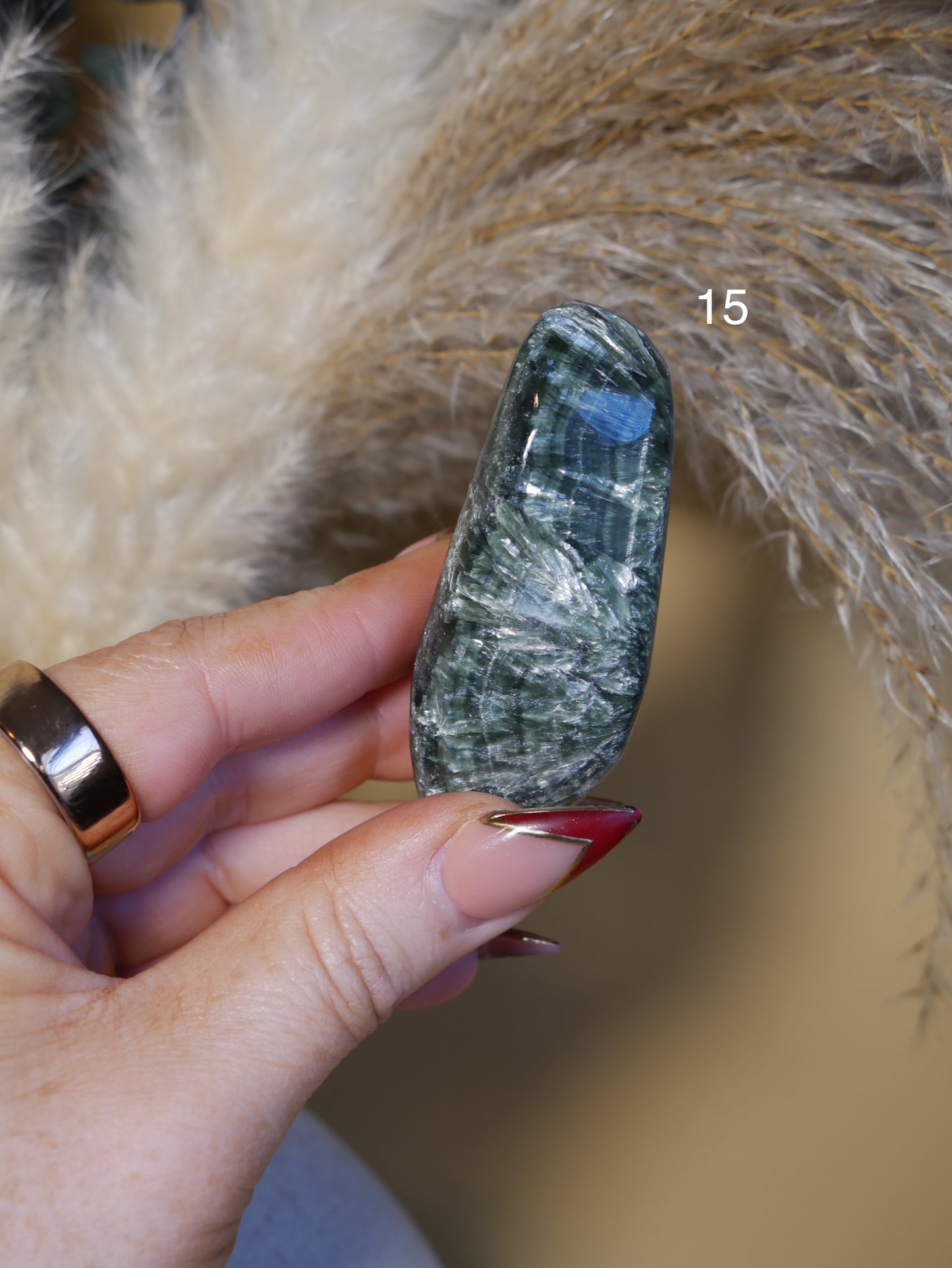 Seraphinite Polished Palm Stones [various]