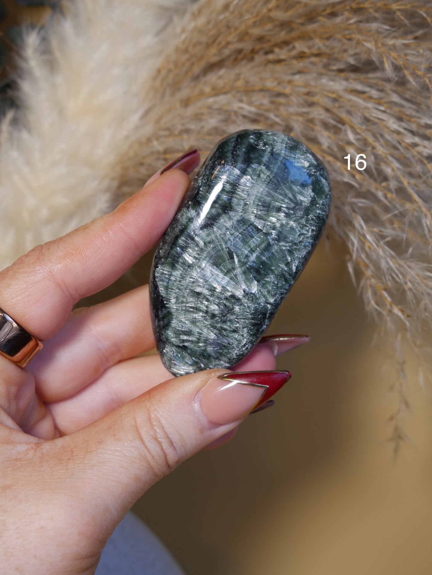 Seraphinite Polished Palm Stones [various]