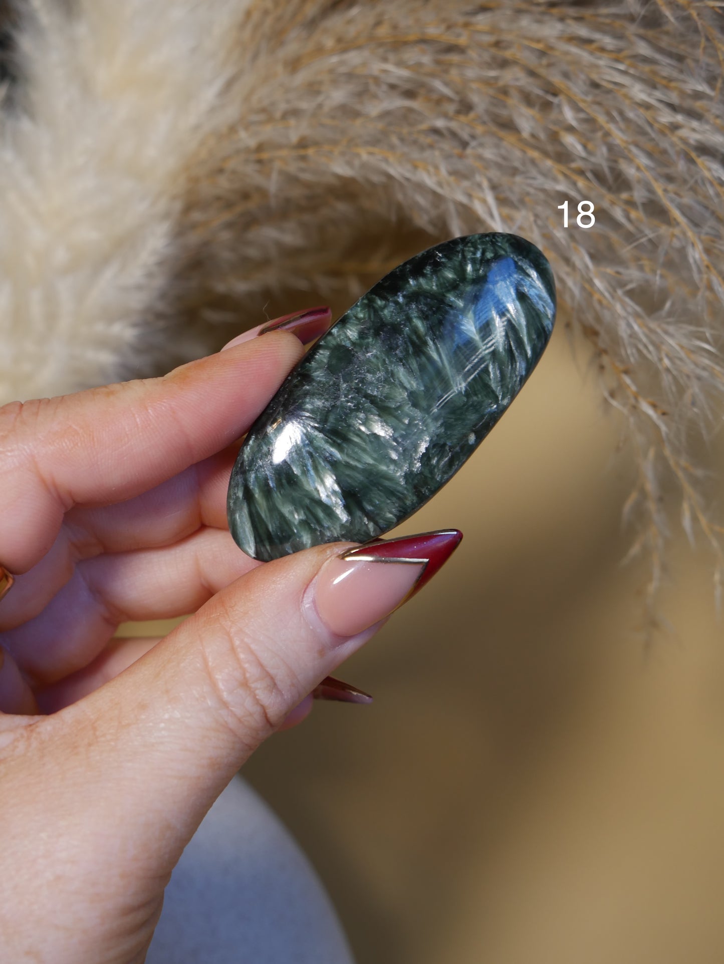 Seraphinite Polished Palm Stones [various]