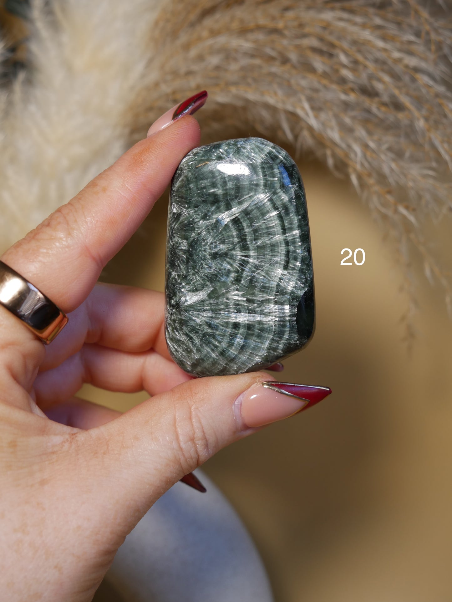 Seraphinite Polished Palm Stones [various]