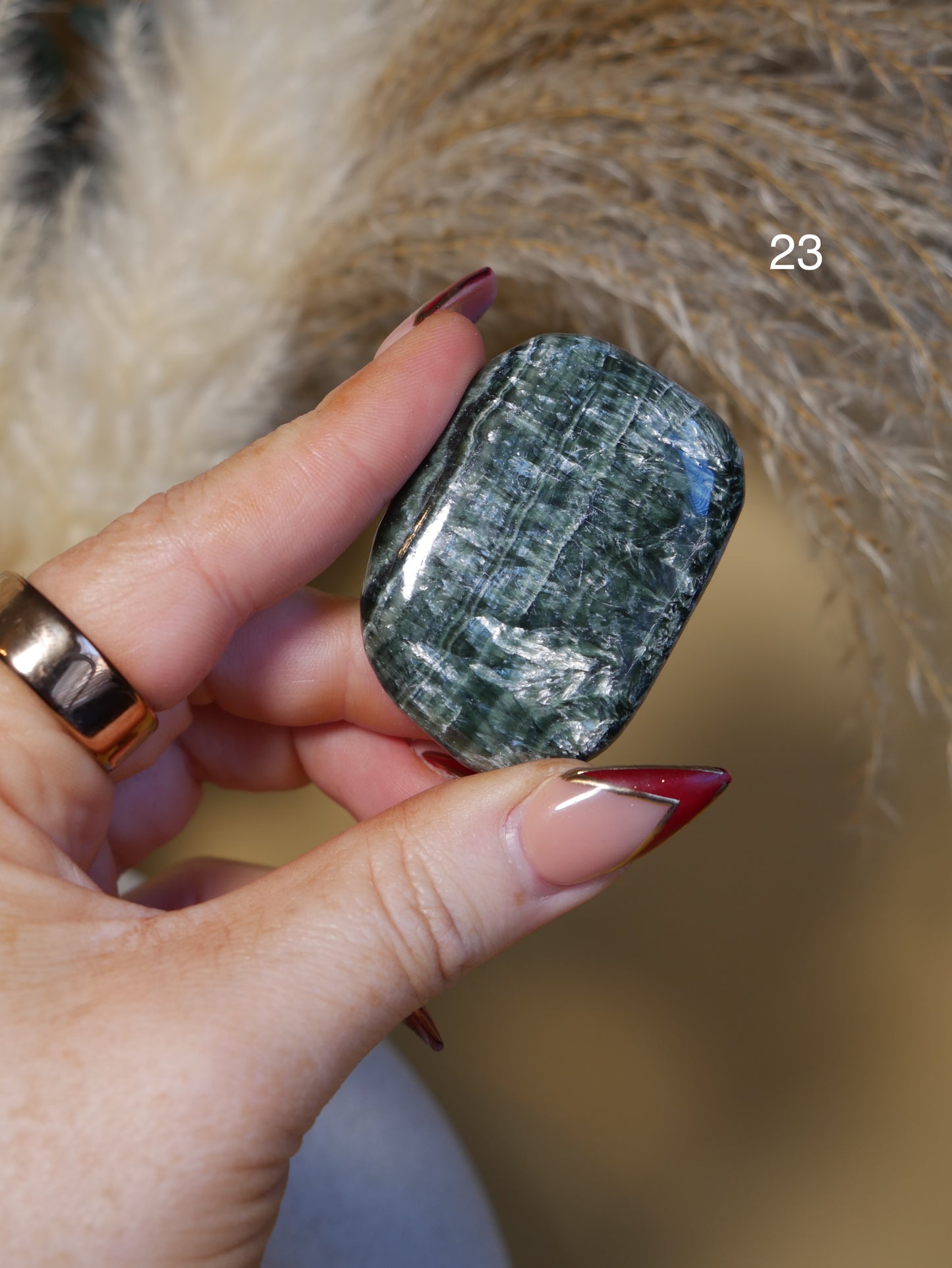 Seraphinite Polished Palm Stones [various]