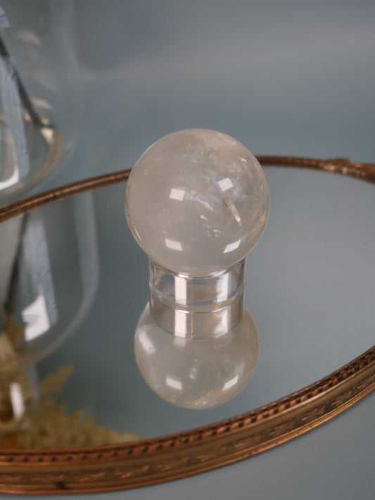 Lime Green Optical Calcite Sphere #7