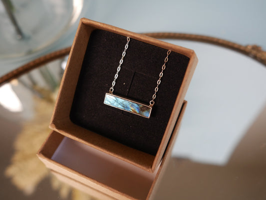 Labradorite Bar Necklace
