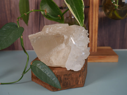 Apophyllite-Coated Calcite Cake Slice