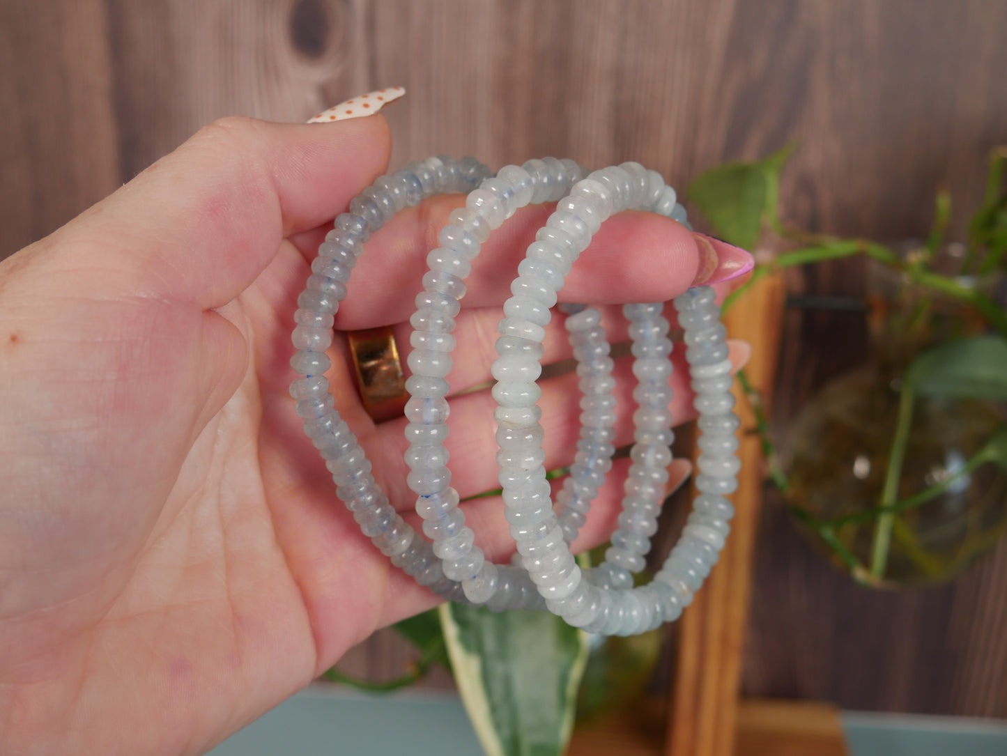 Aquamarine Rondelle Bracelet