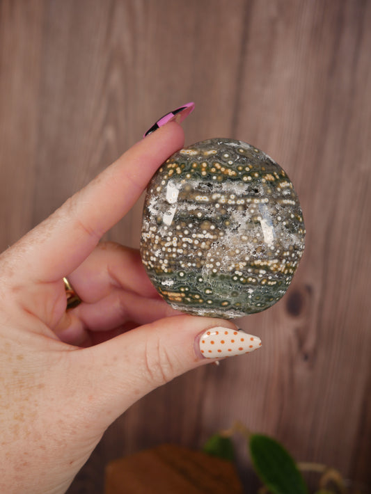 Ocean Jasper Palm Stone #1