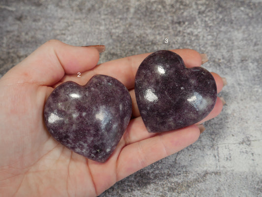 Lepidolite Heart