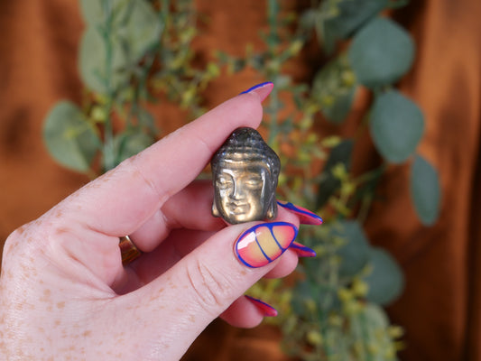 Labradorite Buddha Head