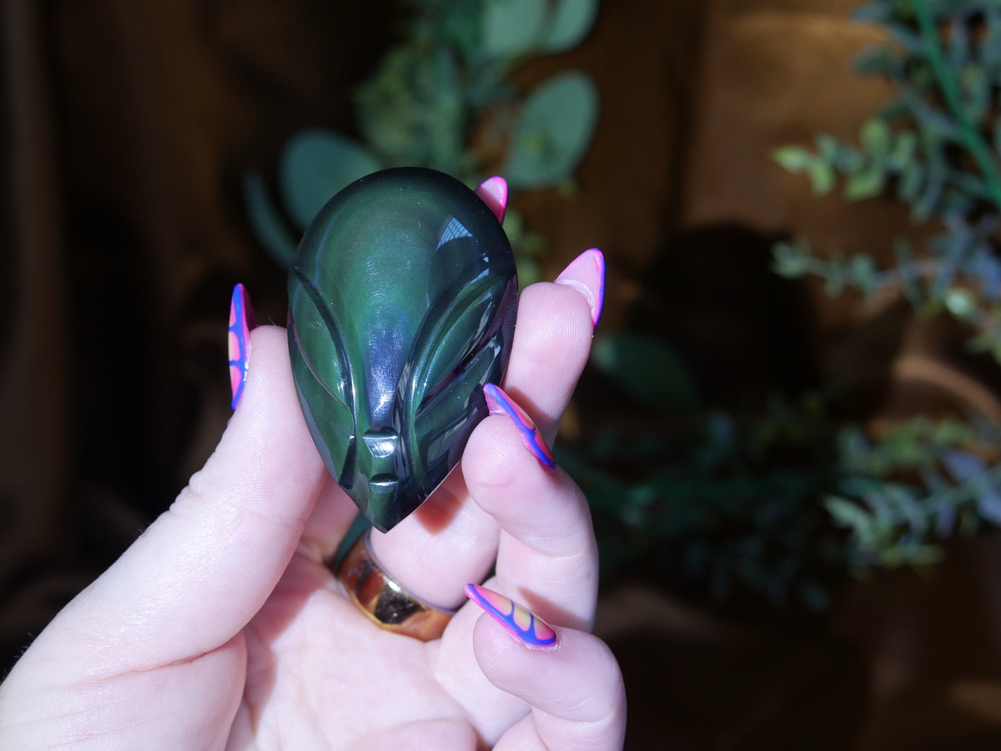 Rainbow Obsidian Alien #7
