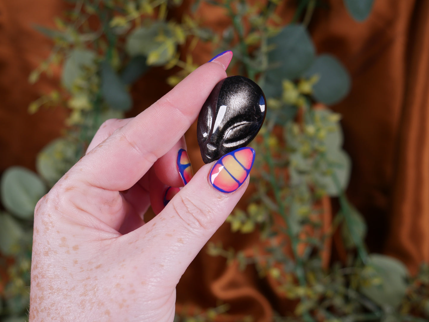 Silver Sheen Obsidian Alien #1
