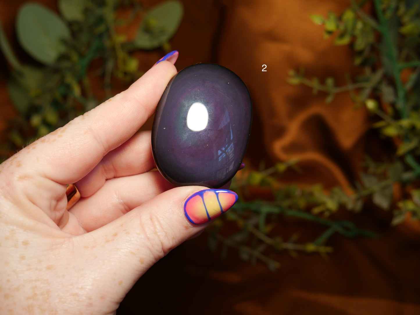 Rainbow Obsidian Palm Stone [various]
