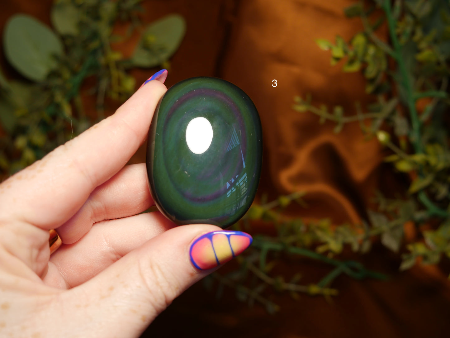 Rainbow Obsidian Palm Stone [various]