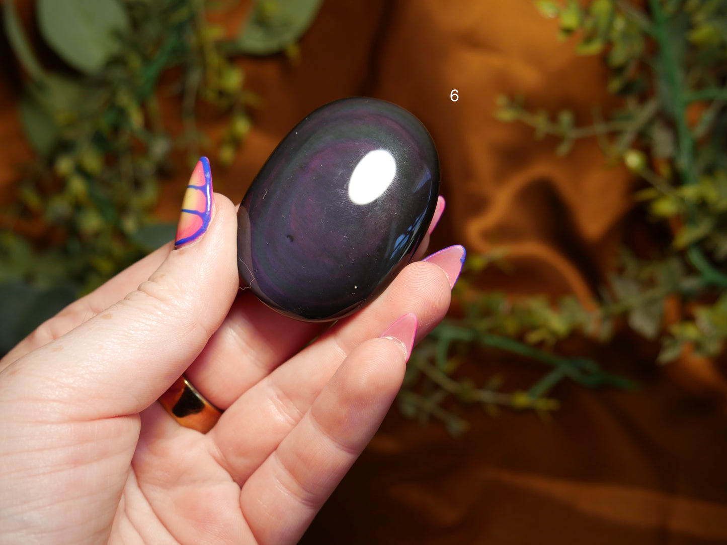 Rainbow Obsidian Palm Stone [various]