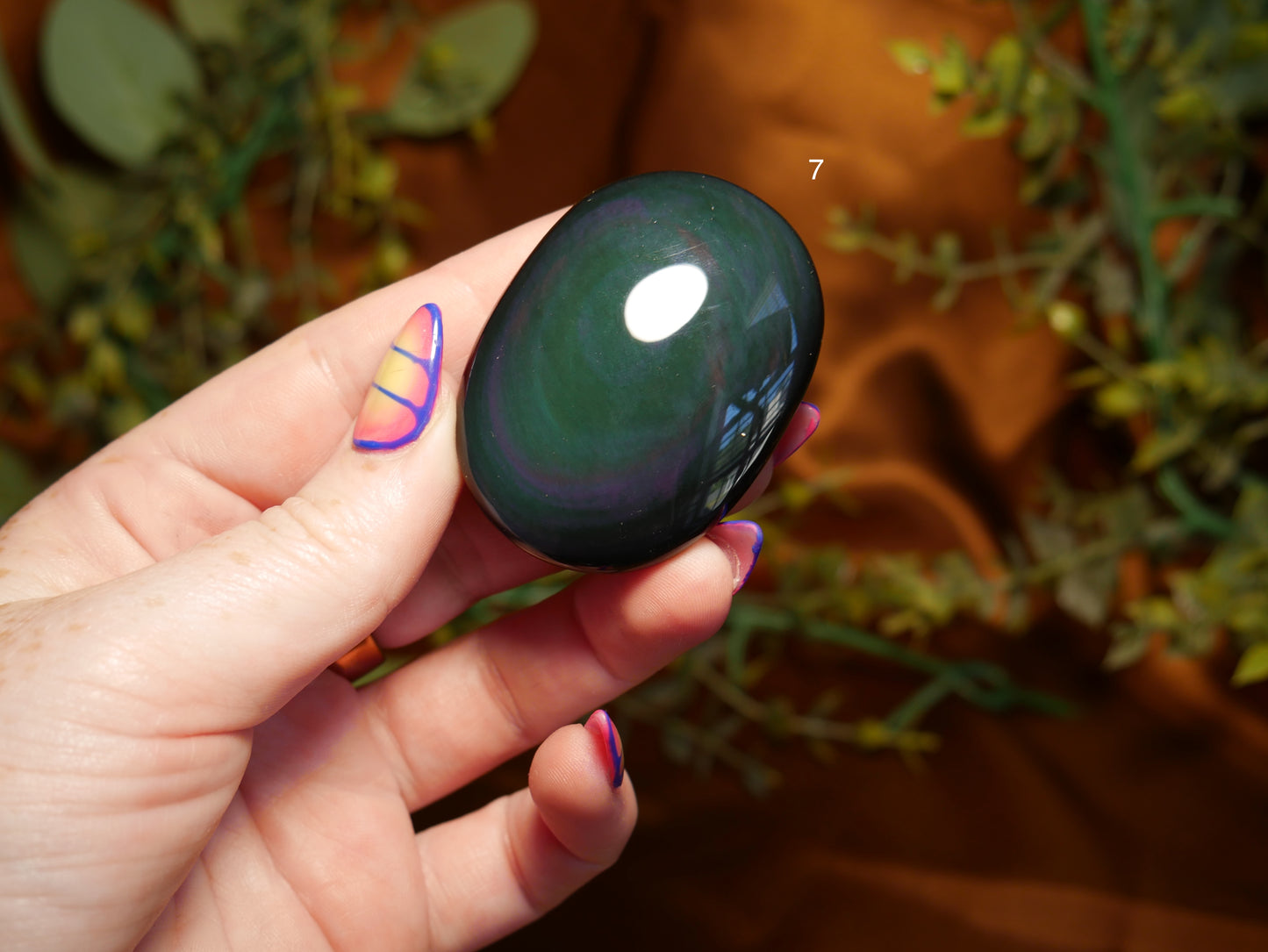 Rainbow Obsidian Palm Stone [various]
