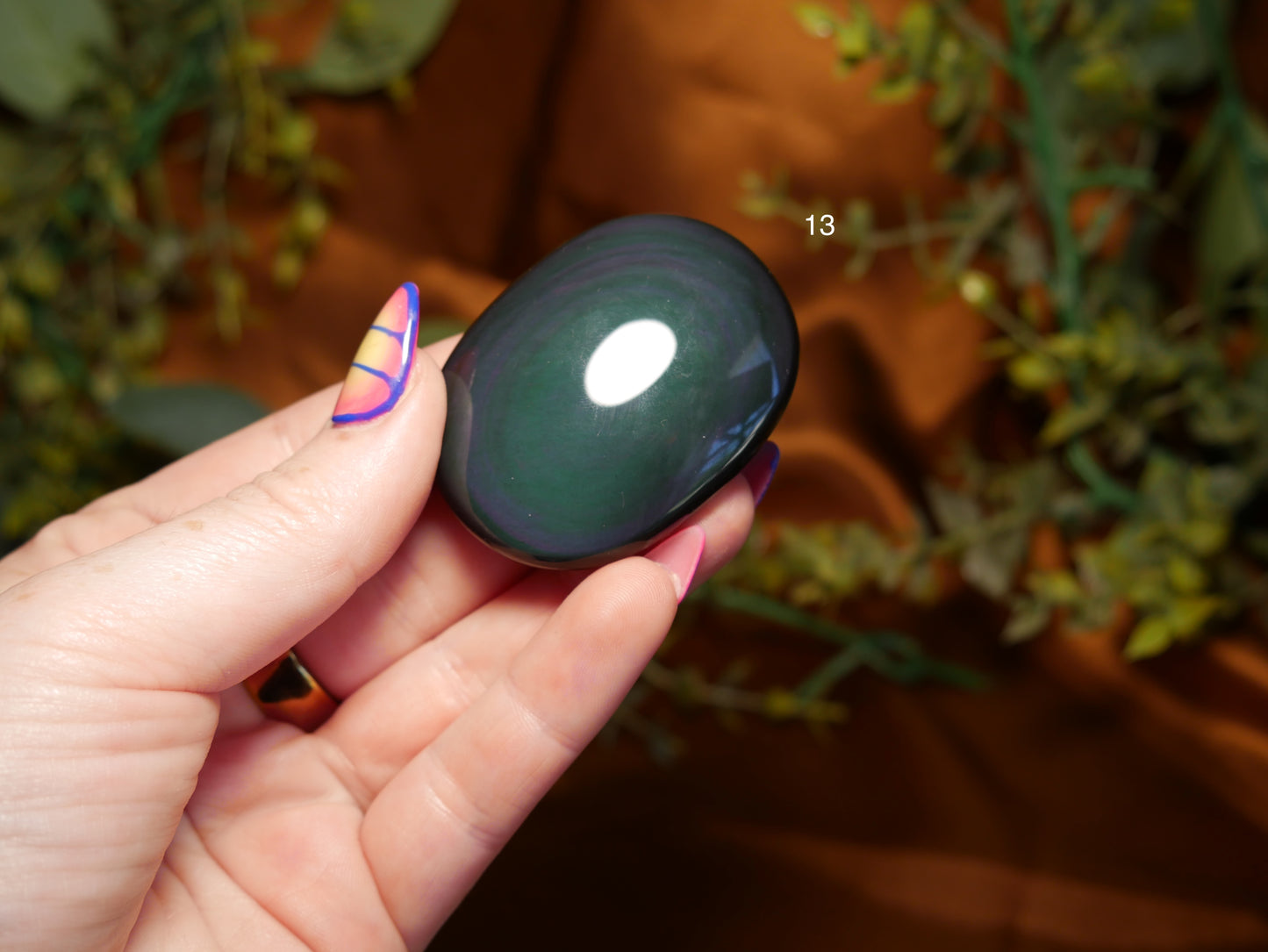 Rainbow Obsidian Palm Stone [various]
