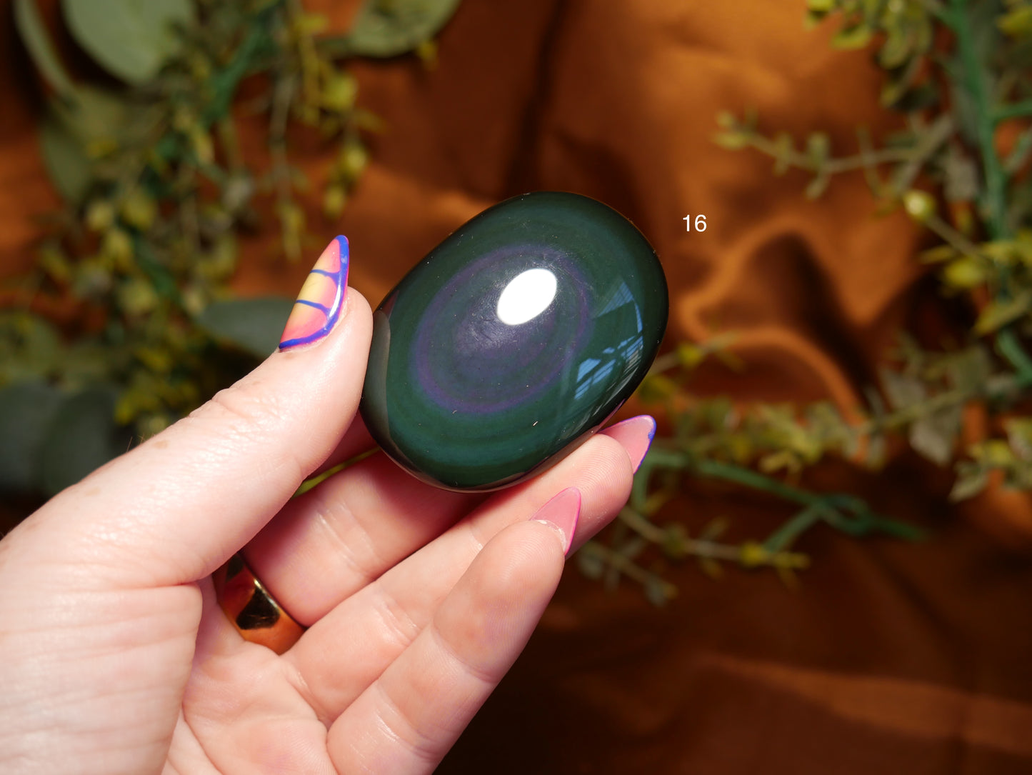 Rainbow Obsidian Palm Stone [various]