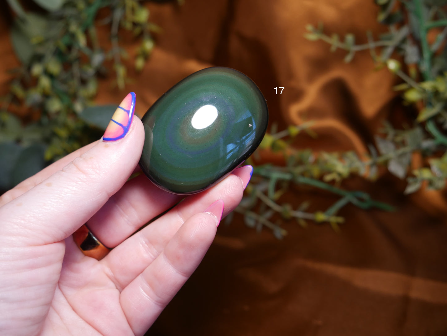 Rainbow Obsidian Palm Stone [various]