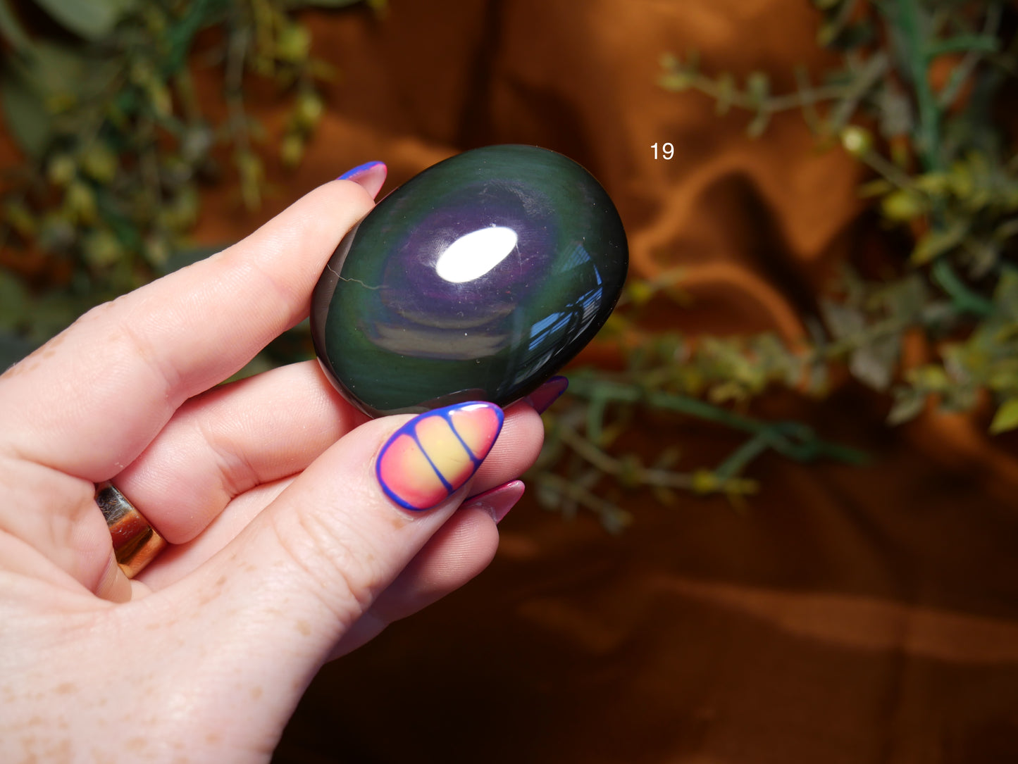 Rainbow Obsidian Palm Stone [various]