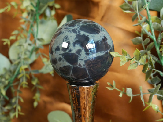 Spiderweb Obsidian Sphere #6
