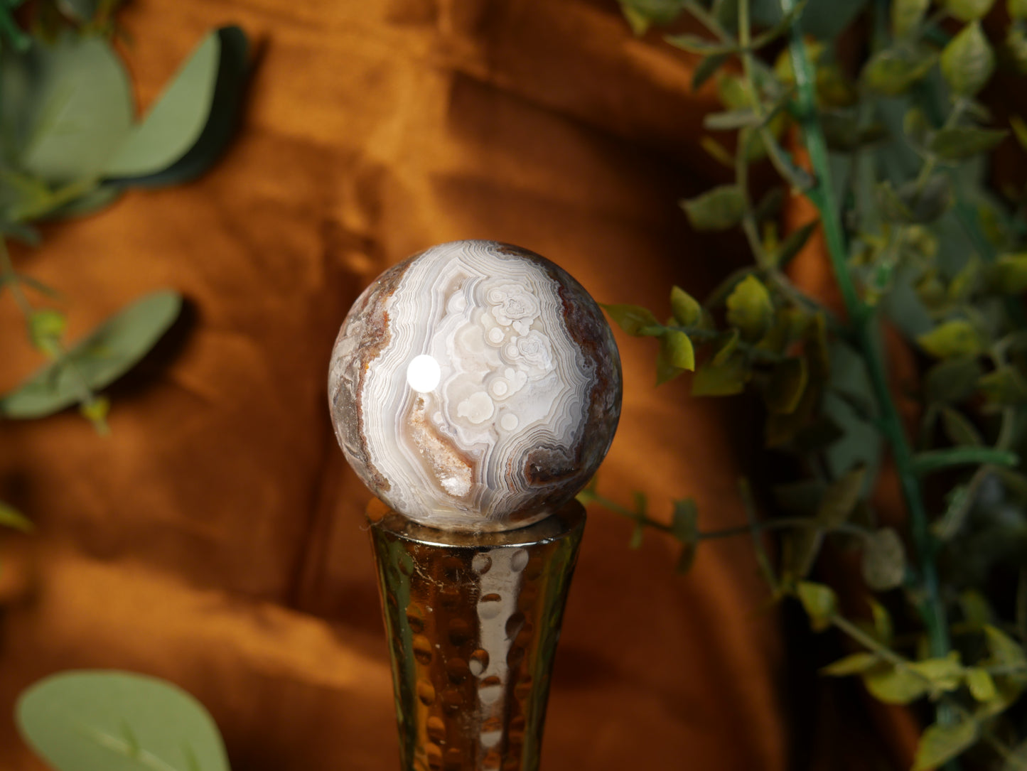 Crazy Lace Agate Sphere #2