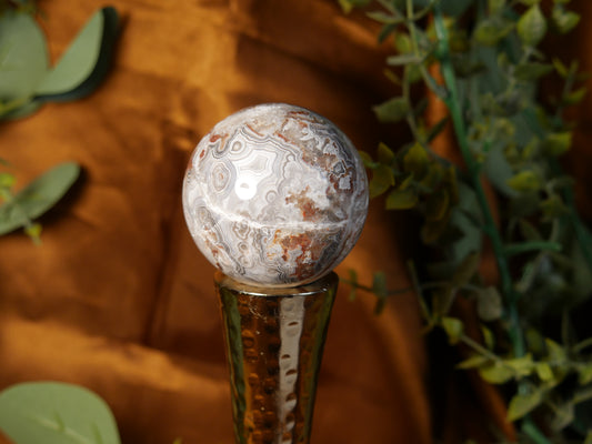 Crazy Lace Agate Sphere #4