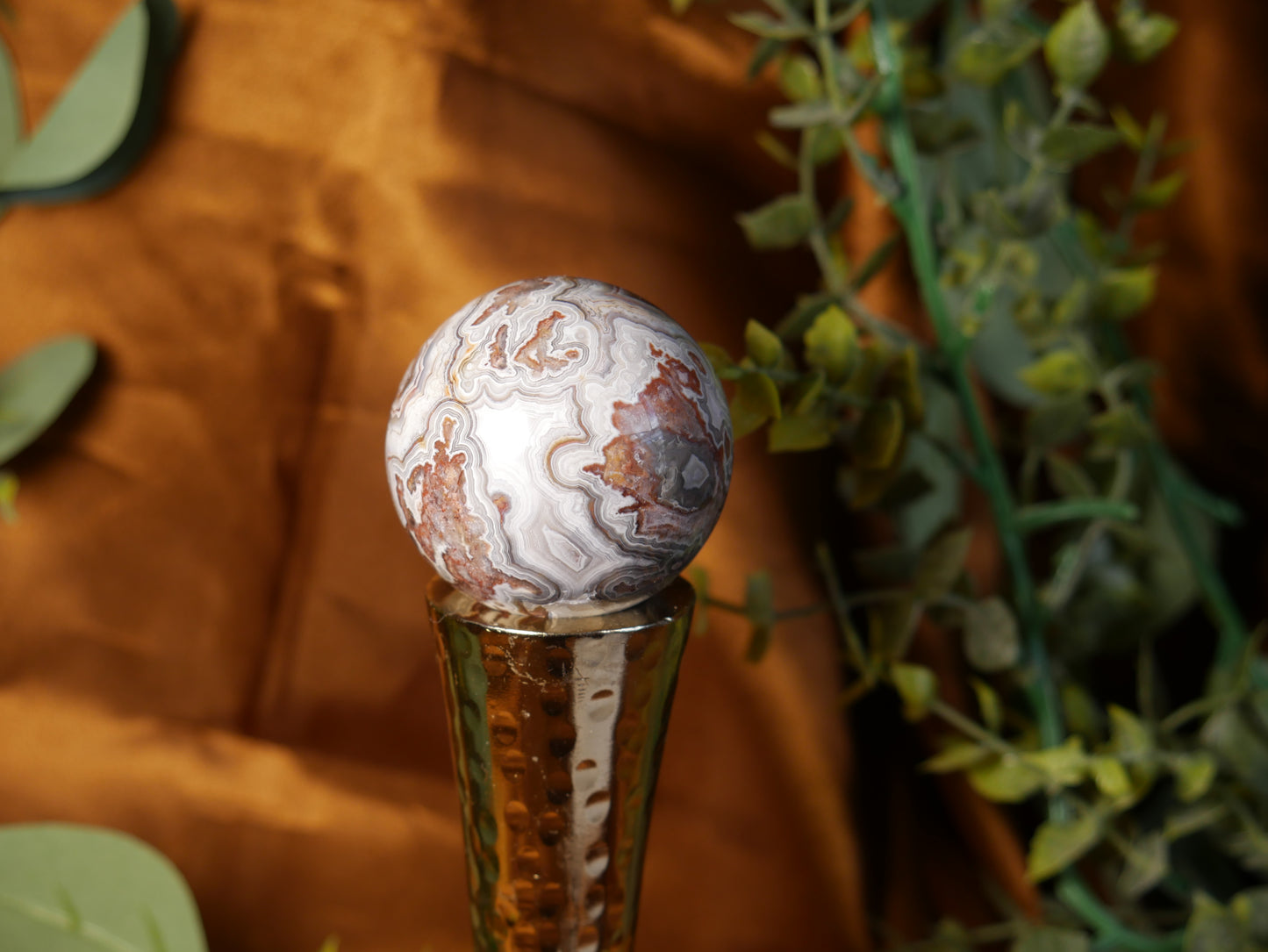Crazy Lace Agate Sphere #5