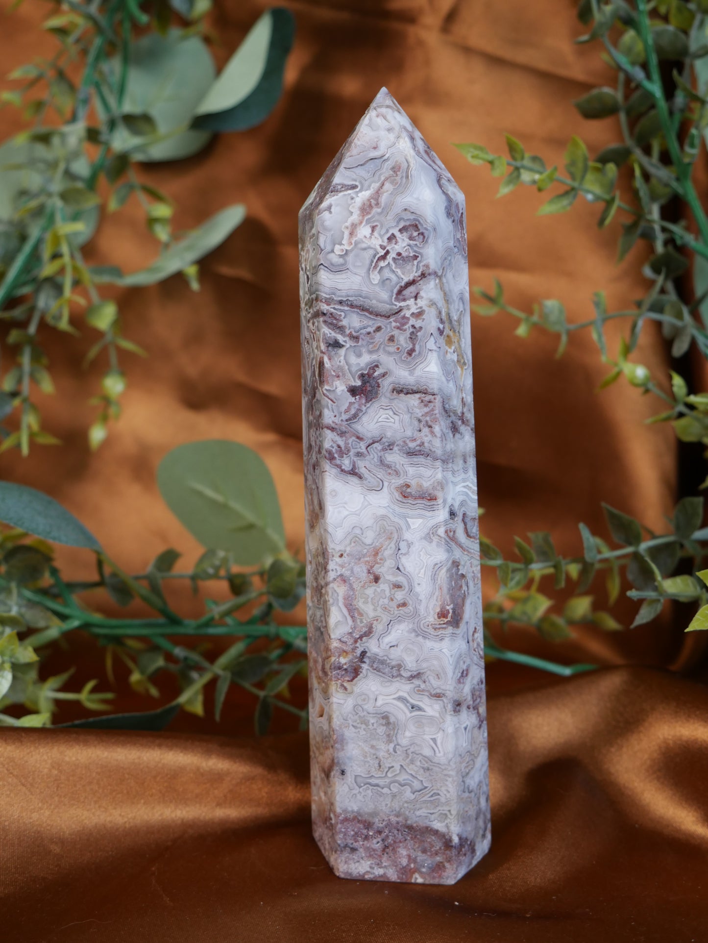 Crazy Lace Agate Tower #1