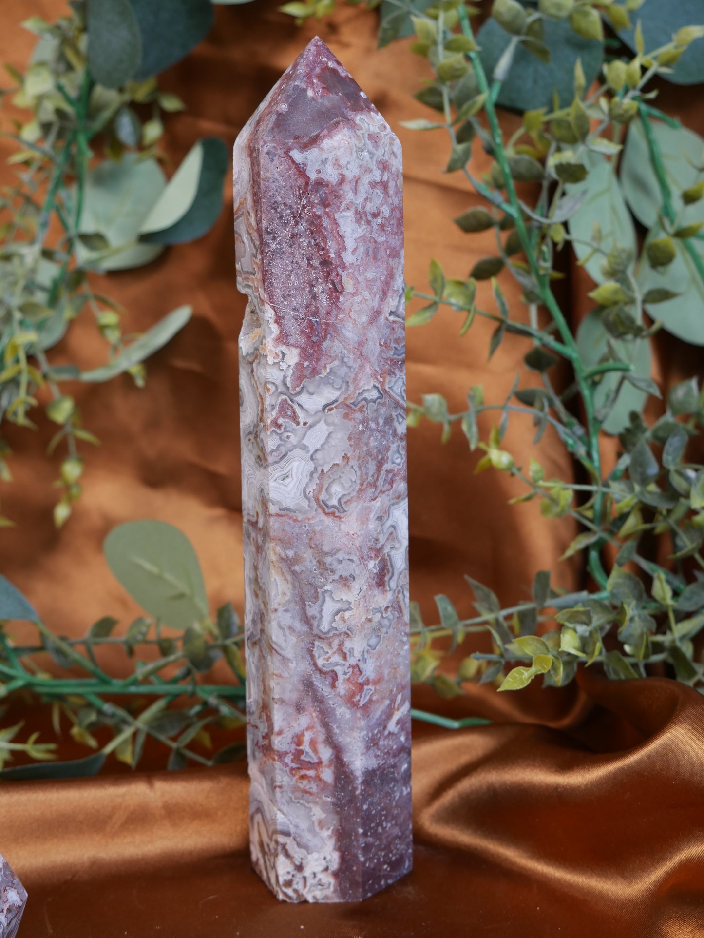 Crazy Lace Agate Tower #4