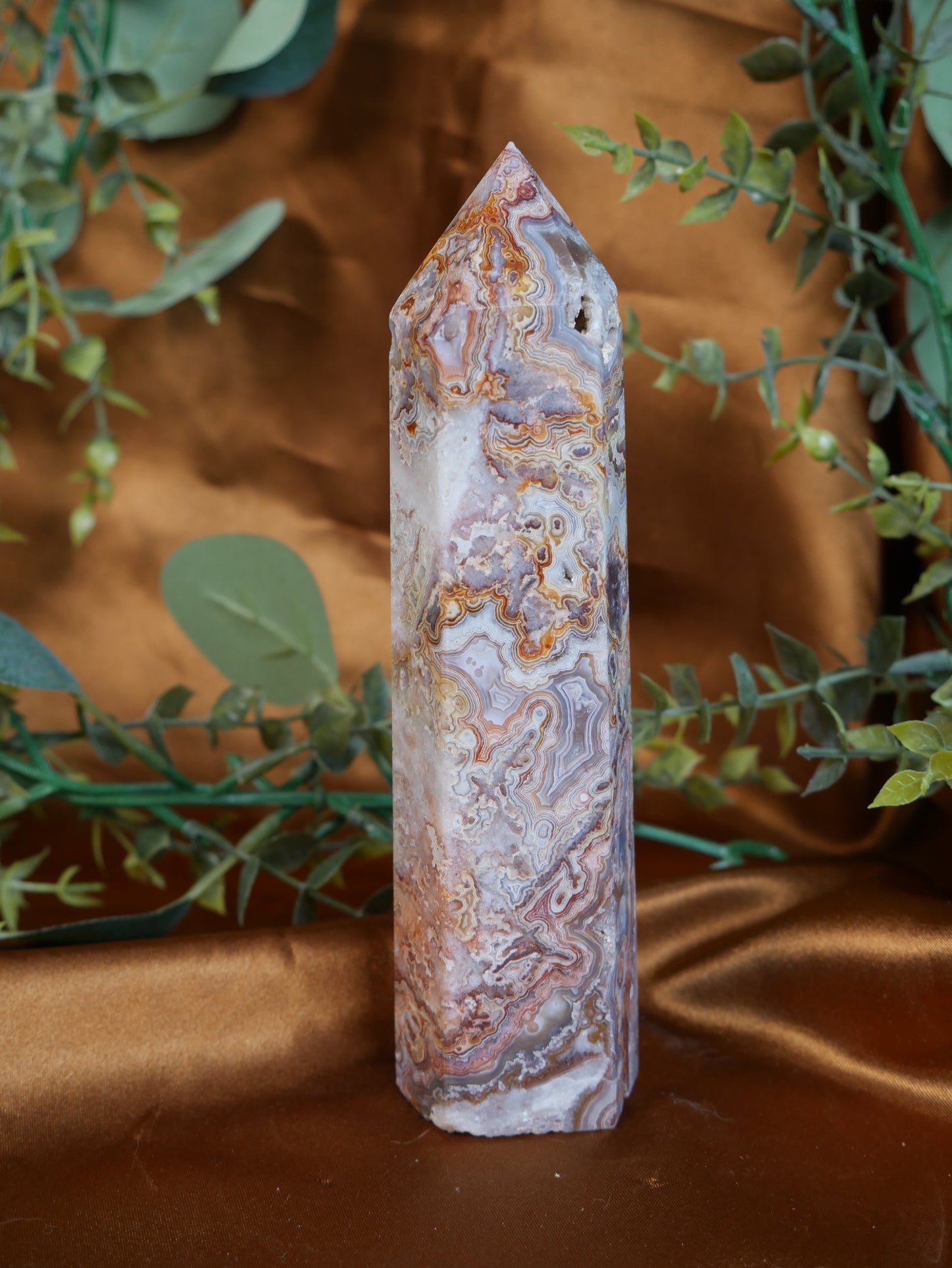 Crazy Lace Agate Tower #6