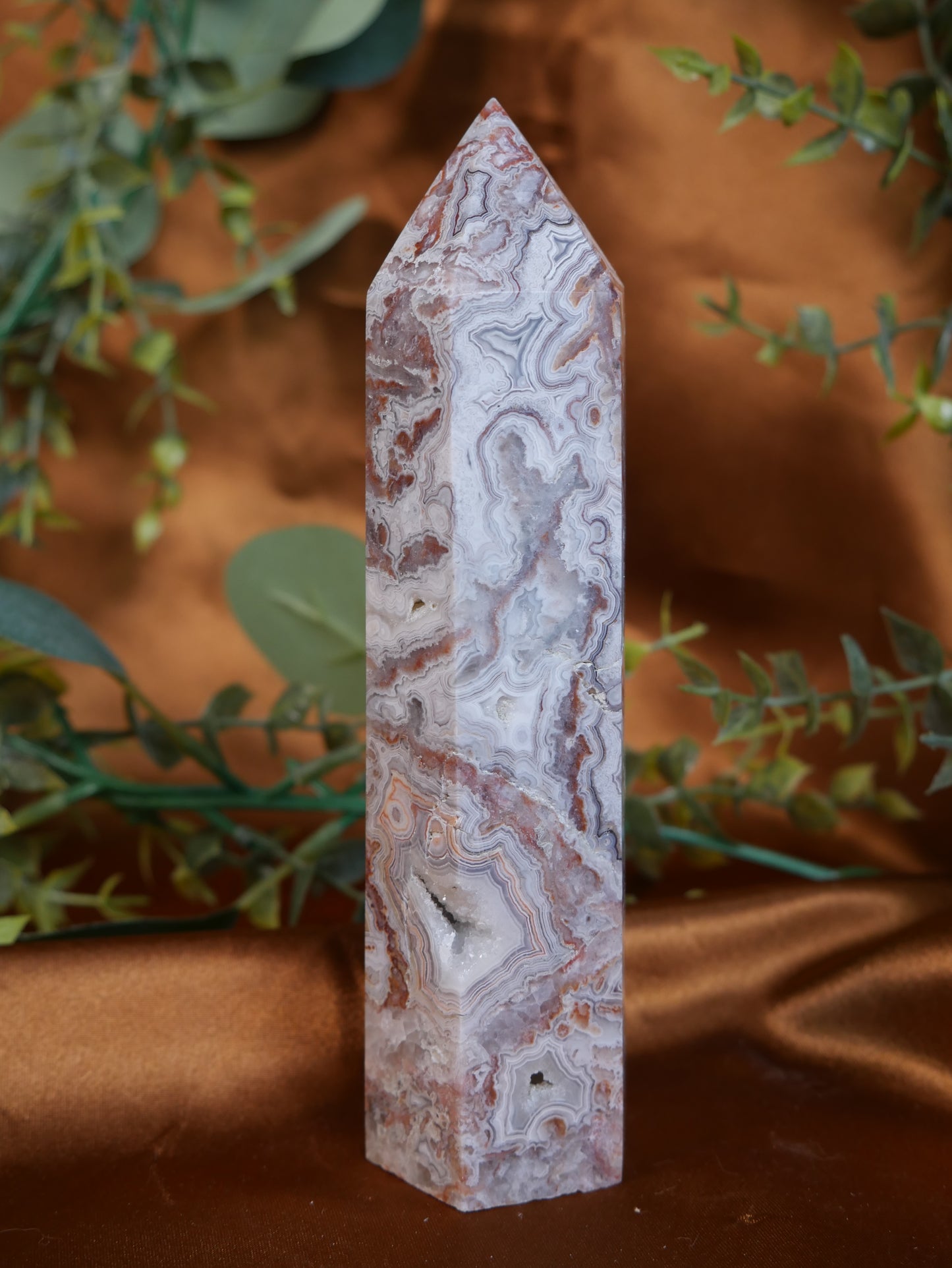 Crazy Lace Agate Tower #7